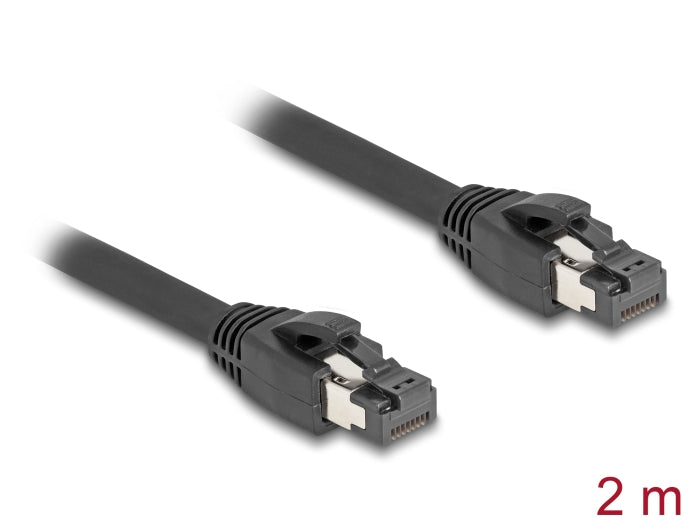 Delock RJ45 Netzwerkkabel Cat.8.1 S/FTP 2 m bis 40 Gbps schwarz Delock RJ45 Netzwerkkabel Cat.8.1 S/FTP 2 m bis 40 Gbps schwarz